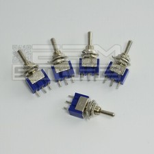 5 pz interruttore 3A ON-OFF-ON 1 via a leva da pannello deviatore - ART. EH04