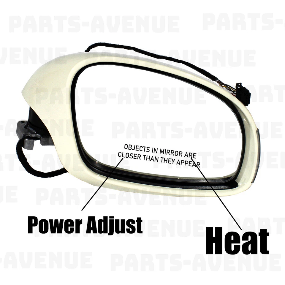 Espejo retrovisor de luz giratoria pintado beige crema de 7 pines para Volkswagen Beetle 06-2009 derecho Foto 2 de 4