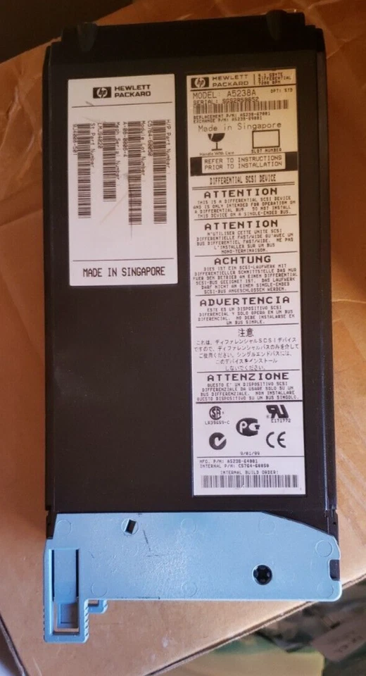 HP 9.1GB Fast Wide Differential SCSI 7200rpm HDD, A5238A UNTESTED AS IS.. (OSSD) - Image 2 of 4