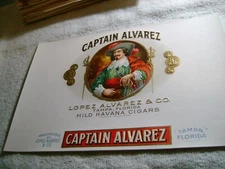 CAPTAIN ALVAREZ-INNER CIGAR BOX -EMBOSSED LABEL-1