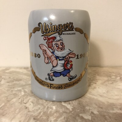 Beer Stein Mug Usinger s America's Finest Sausage Milwaukee Wisconsin 1880-1980