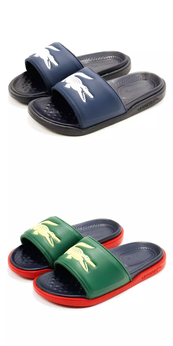 Lacoste Men&#039;s Croco Dualiste 112 2 Slide Open Toe Strap Sandals eBay