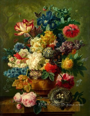Flower Classical Still Life Oil painting Art HD Giclee Printed on canvas P1423