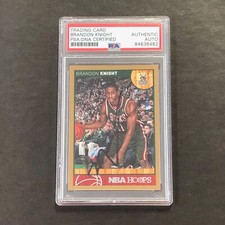 2013-14 NBA Hoops #159 Brandon Knight Signed Card AUTO PSA Slabbed Bucks