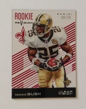2015 Clear Vision REGGIE BUSH RED #06/25 Made ROOKIE REVISION Saints #92