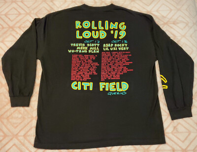 ROLLING LOUD NYC 2019 Queens Long Sleeve T-Shirt XL Travis Scott
