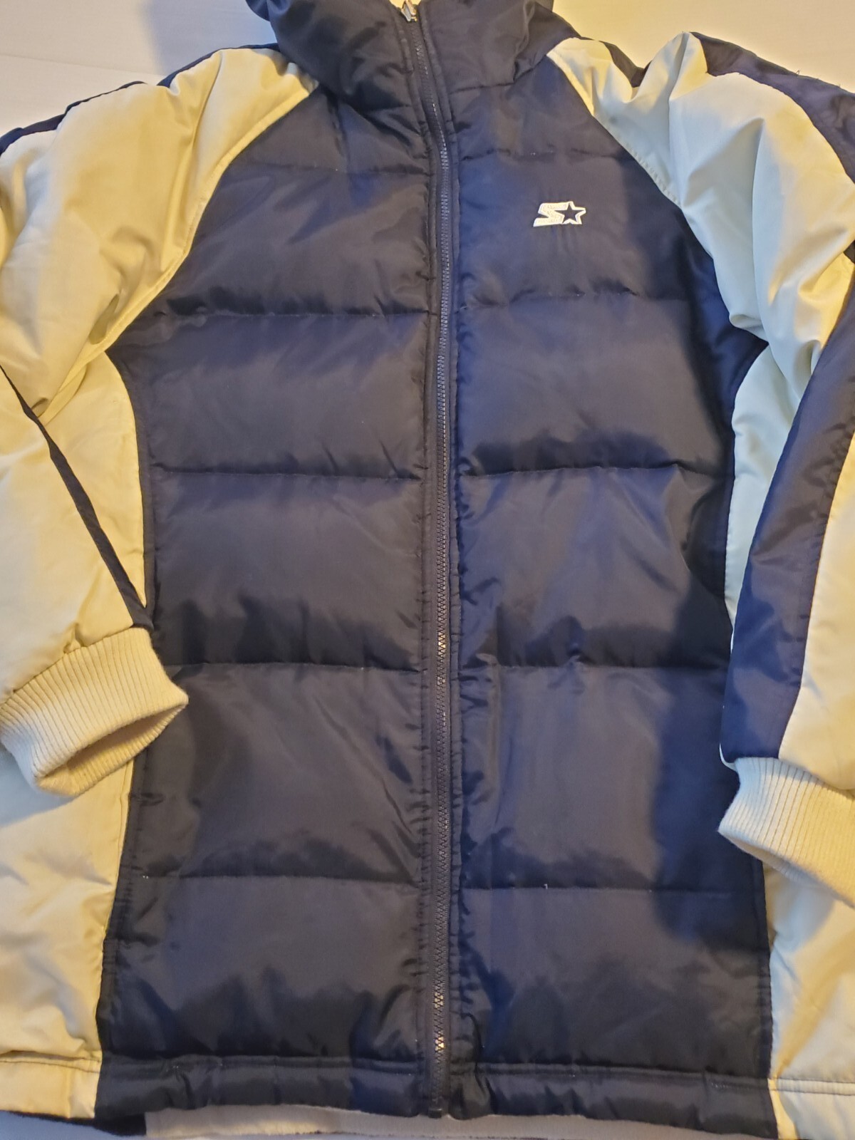 Starter Reversible Down Fill Jacket Navy Blue And… - image 6
