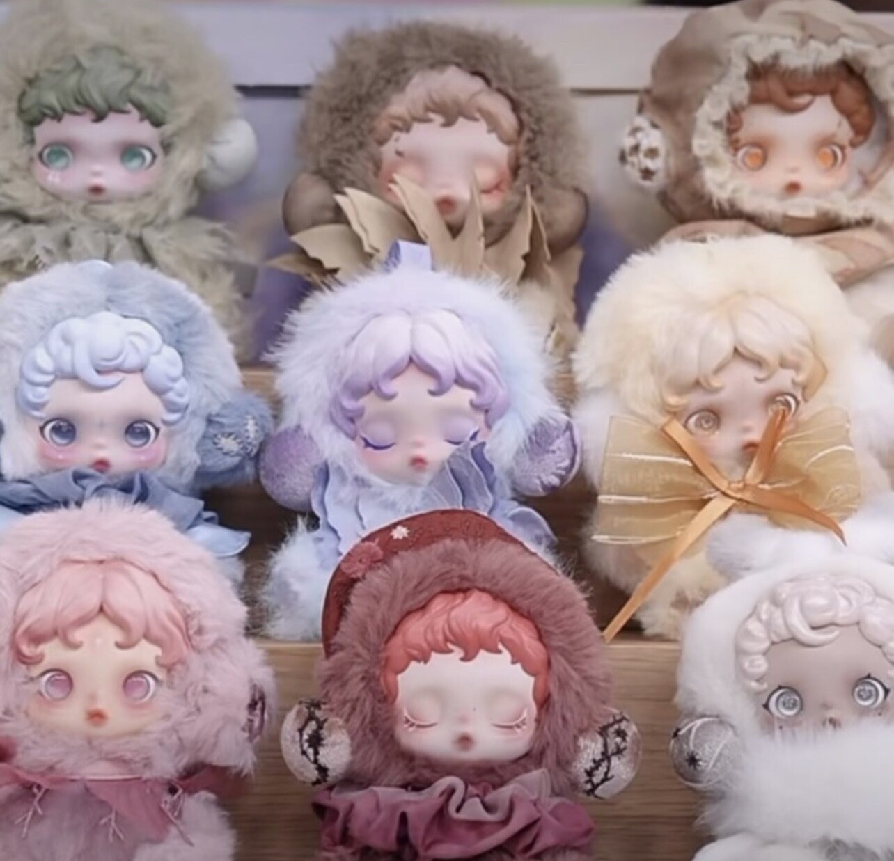 本物のスカルパンダ印象派シリーズブラインドボックスぬいぐるみ