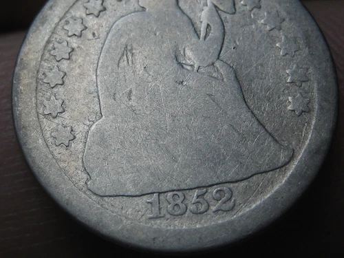 1852 O Seated Liberty Silver Dime- New Orleans, About Good Details