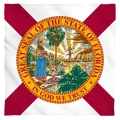 Bandana - Great Seal Of The State Of Florida Flag (22x22 inch) (mask) - Picture 1 of 1