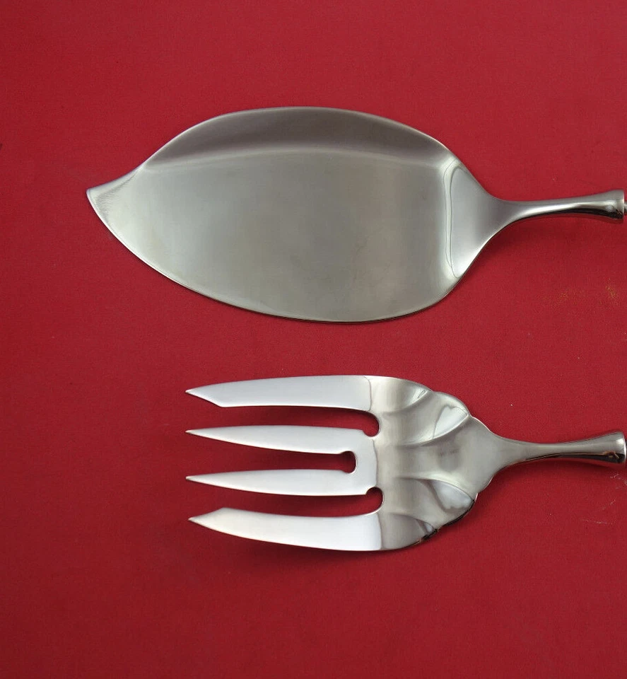 La Scala by Gorham Sterling Silver Salmon Serving Set Fish Custom Made - Image 2 of 3