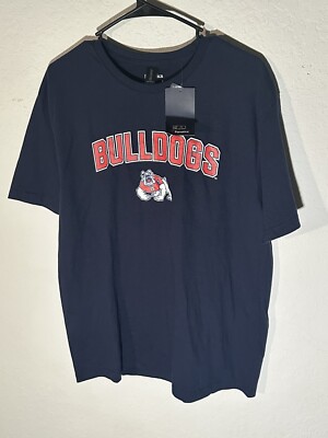 Men's Navy Fresno State Bulldogs Proud Mascot T-Shirt Large New NWT