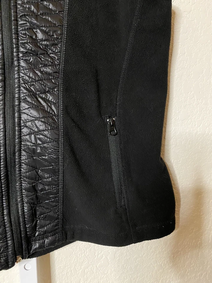 Chaqueta Marc New York Chaleco de Vellón Sin Mangas Negro Mujer Talla Mediana Cremallera Completa Foto 3 de 4