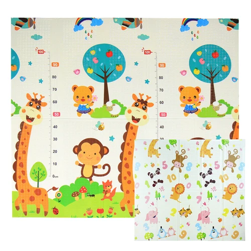 Krabbelmatte 196x176cm Spielmatte Baby Faltbar Spielunterlage Wasserdicht
