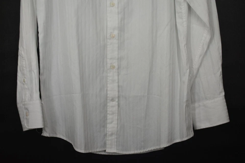 Tiger Of Sweden Mens Fridolf Extra Slim Fit Tonal Stripe Dress Shirt Cotton 16.5 - Image 4 of 4