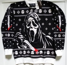 Scream Horror Movie Ghostface Christmas Xmas Holiday Lightweight Sweater Shirt