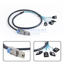 Mini SAS to 4-SATA SFF-8088 Multi-Lane Forward Breakout External Cable 100cm