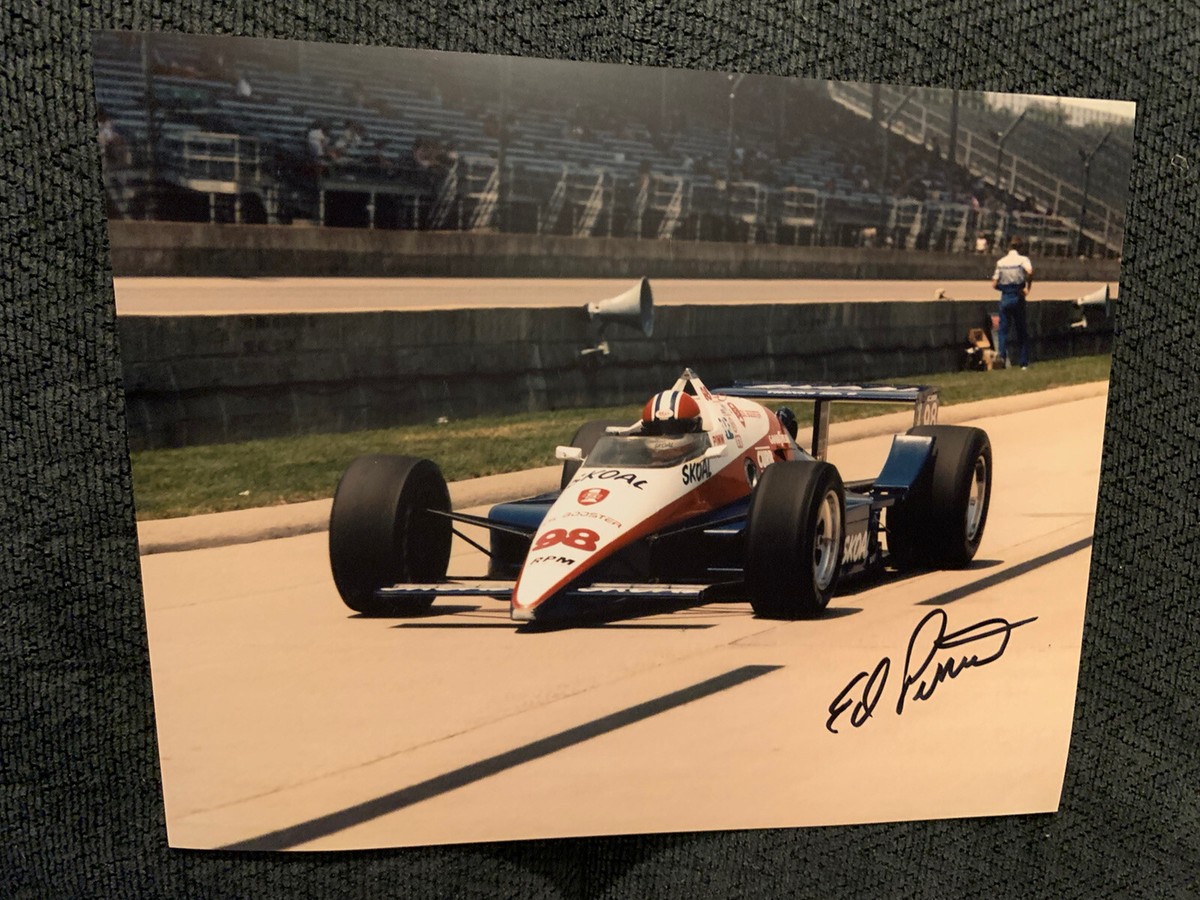INDY様　リクエスト　白　上L 下M Ed Pimm Signed Indy 500 8 X 10 Photo Indianapolis Autographed | eBay