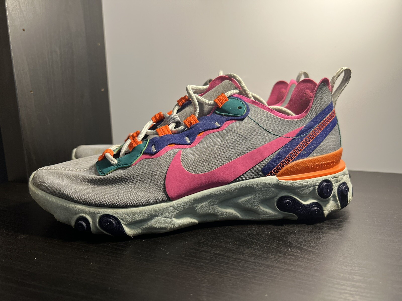 Nike React Element 55 'Wolf Grey Fuchsia' Running… - image 2