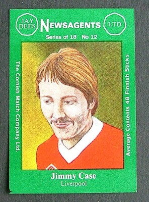 Matchbox Label Jay Dees Newsagents Football Jimmy Case Liverpool ME558