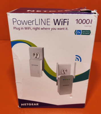 NETGEAR Powerline WiFi Access Point 1000 mbps Wi Fi Gigabit Port Model PLW1000