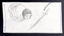 MULAN Pencil Layout Drawing Prepared to Be Beheaded by Shang Disney (SC 55B)