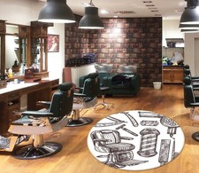 Tappeto sedia 3D dipinto NA2469 barbiere negozio gioco tappeto elegante foto tappeto tappetino Romy