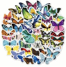 50 Beautiful And Colorful Butterfly Stickers