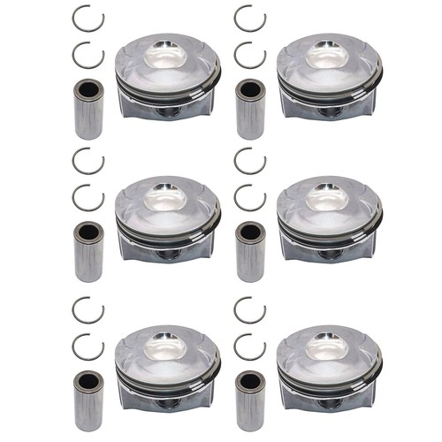 For Jaguar Land Rover 3.0L V6 Supercharged Piston Assembly AJ126 With Rings 6Pcs - Picture 4 of 8