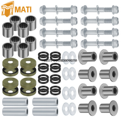 Front Upper+Lower A Arm Bushing w/ Bolts For Suzuki LTZ400 Arctic Cat 400 KFX400