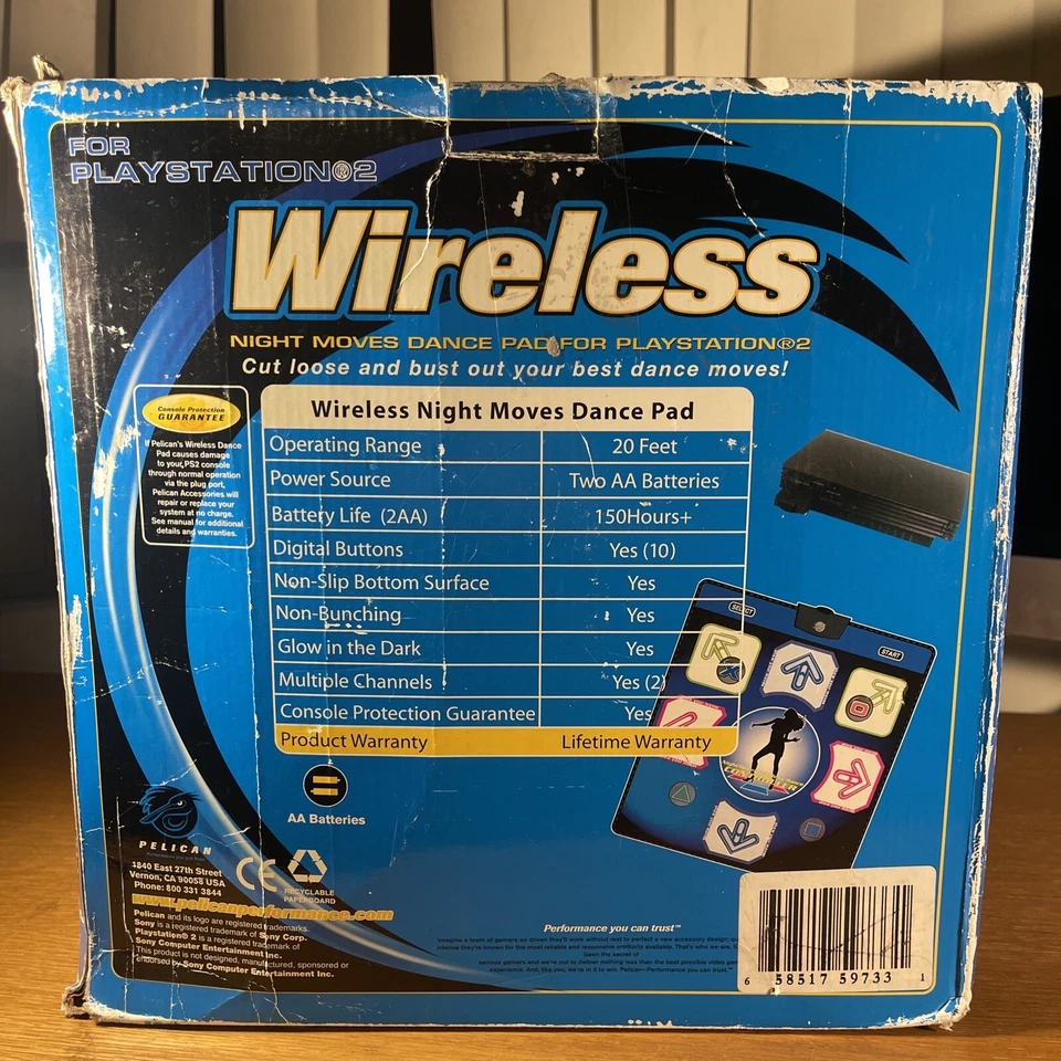 Pelican NightMoves Wireless Dance Controller w/ Dongle For PS2 DDR Mat PL-654 - Image 4 of 4