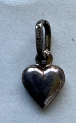 Vintage kleiner Sterling Silber Herz Charm