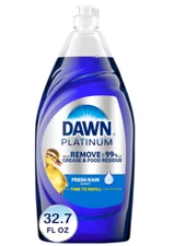 Dawn Platinum Dishwashing Liquid Dish Soap, Refreshing Rain Scent, 32.7 fl oz
