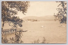SOUTHWEST HARBOR MAINE, ENTRANCE TO SOMES SOUND, RPPC PC c. 1935