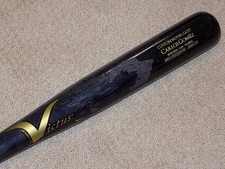 Carlos Gomez Birch Victus Game Used Bat Brewers Rangers Astros