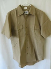 Defense Logistics Agency SS Shirt by Creighton AB w Collar Pins Medium #11254