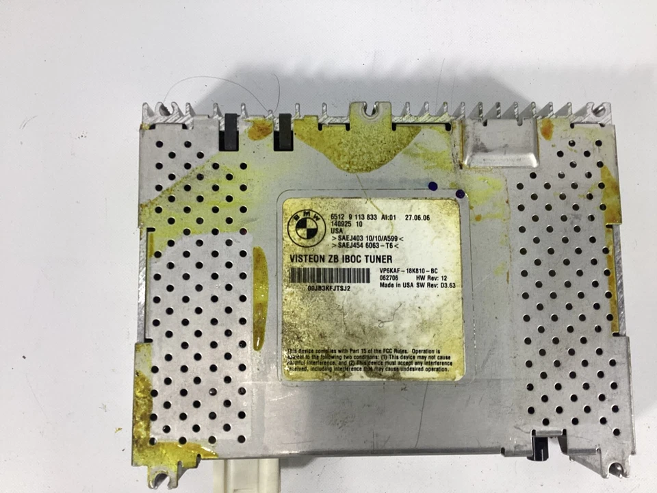 BMW 750I E65 2006-2008 Visteon ZB IBOC receptor de radio sintonizador módulo de control OEM Foto 3 de 4
