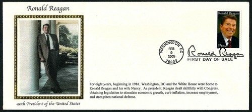 USA, SCOTT #4078, LONG TYPE SET OF 2 COLORANO SILK FDC COVERS RONALD REAGAN 2006 - Picture 3 of 3