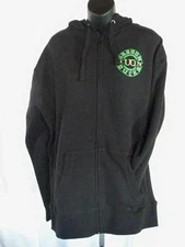 New-Oregon Ducks Womens 2XLarge Black ZipUp Hoodie Jacket By J America