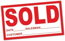 Car dealer SOLD STICKERS, Car Lot Sold Stickers