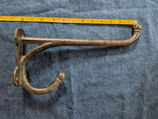 Antique Cast Iron Horse Harness Bridle Hook Primitive Barn Hardware 12" long