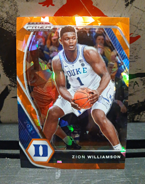 Panini Prizm Draft Picks Zion Williamson #63 Orange Ice Prizm Duke NCAA
