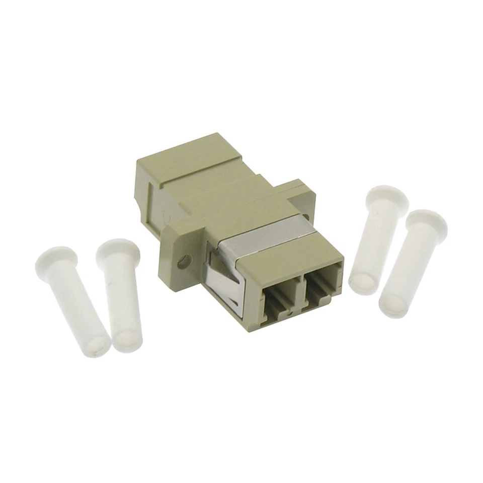 10x LC UPC to UPC LC Duplex Multi Mode Fiber Optical Cable Coupler Adapter Beige - Image 2 of 3