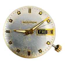 Vintage Accutron Day/Date Tuning Fork Men's Wristwatch Movement 2182 USA