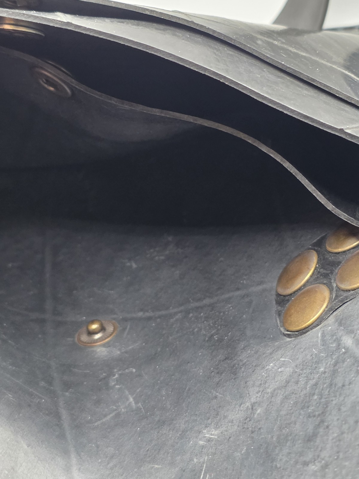 Vintage Asymmetric Rectangular Recycled Black Rub… - image 12