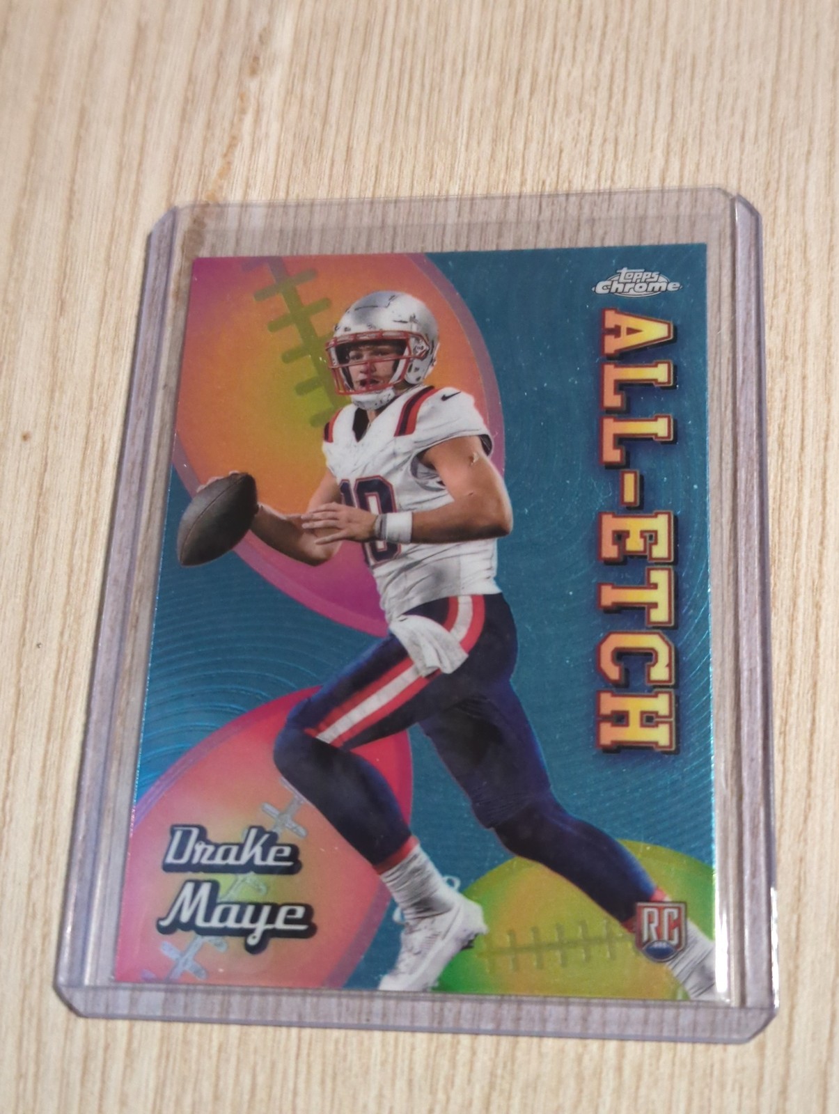 2024 Topps Chrome #CAE-DM Drake Maye Chrome All-Etch RC