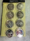 1 oz Silver round lot each has a different design Lot Of 8