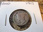1917 MERCURY SILVER DIME GOOD REVERSE SCRATCHES      BB