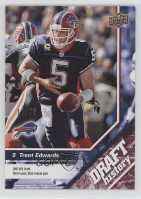 2009 Upper Deck Draft Edition Draft History Burgundy /75 Trent Edwards #175 7l6 - Image 1 of 3