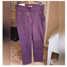 NWT Nine West Heidi Pull-on Straight Pants Trouser Wine Color Size 4
